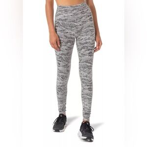 Kyodan Leggings Womens High Waist Black White Marbled Size Medium